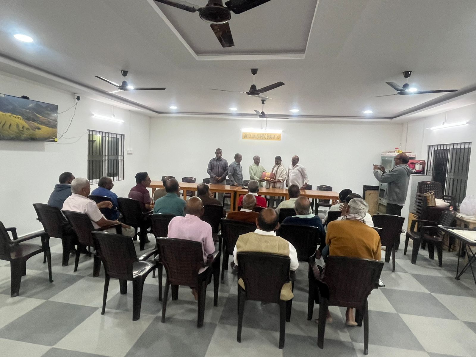 Honouring Colony President Srinivas Goud garu on 2024-12-18 
  